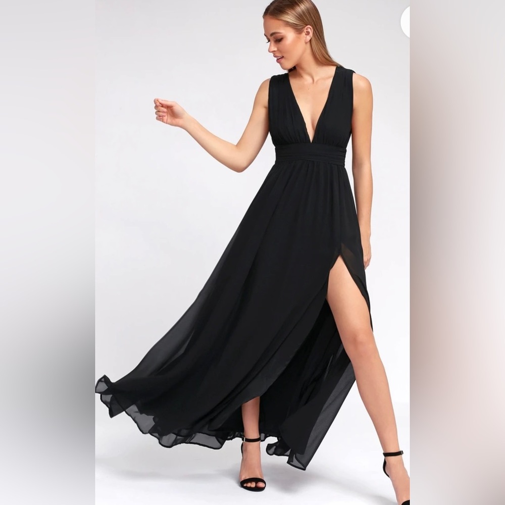Lulus - Heavenly Hues Black Maxi Dress